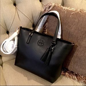 TORY BURCH THEA ZIPPERED TOTE CROSSBODY